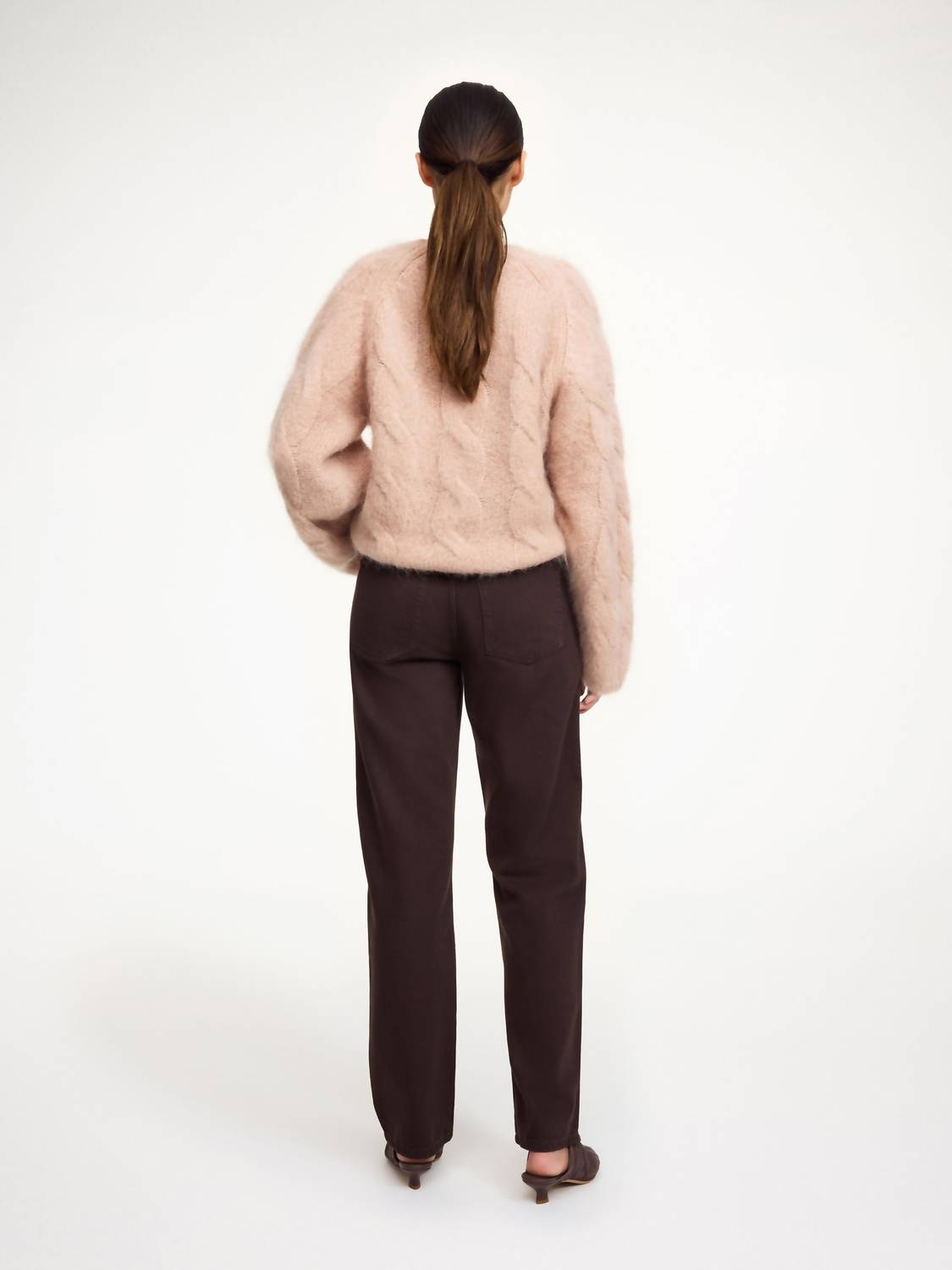 BY MALENE BIRGER Elliot Crew Neck Sweater in rose dust - women's sweater - alternate view
