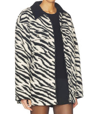 Sanctuary Soiree Barn Jacket in zebra - women's jacket - detail view