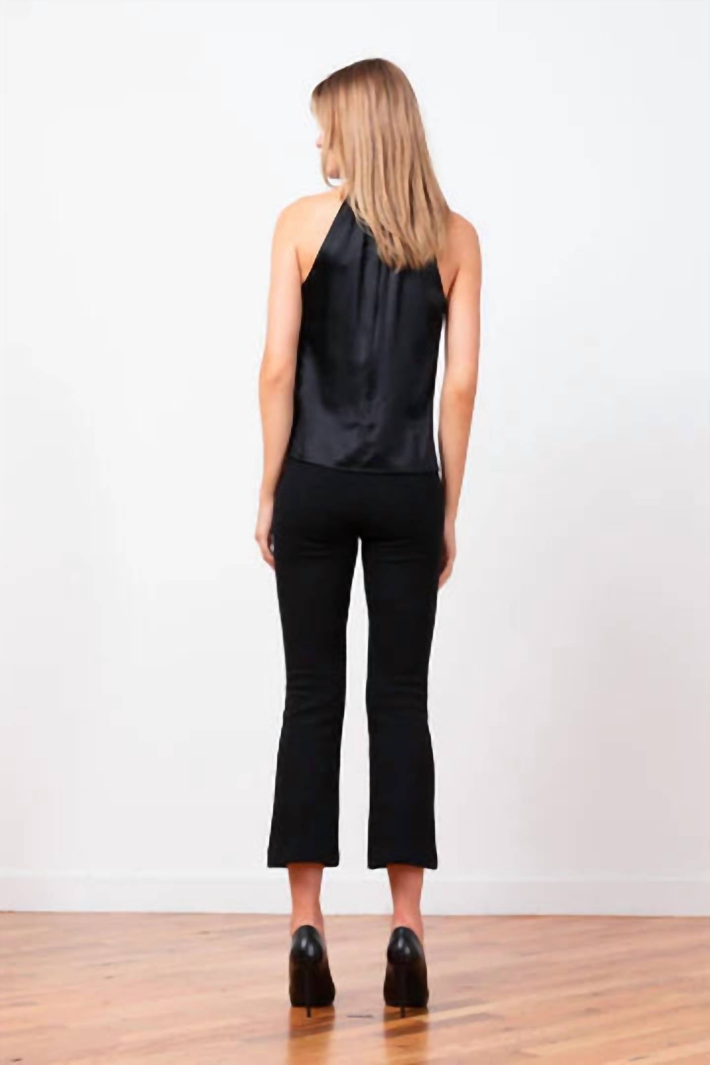 Avenue Montaigne Leo Boucle Pants in black - women's pants - alternate view
