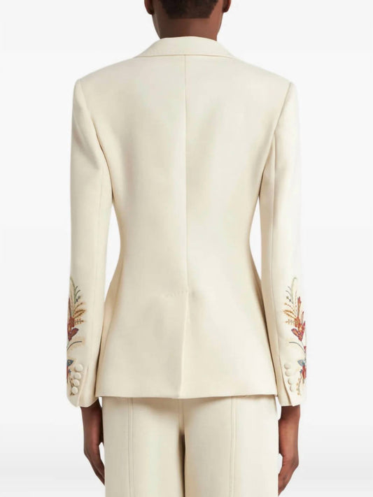 Etro - Single Breasted Jacket With Embroidered Sleeves
