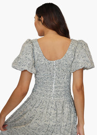 Aureum Lillibet Midi Dress in navy floral toile - women's dress - view 4