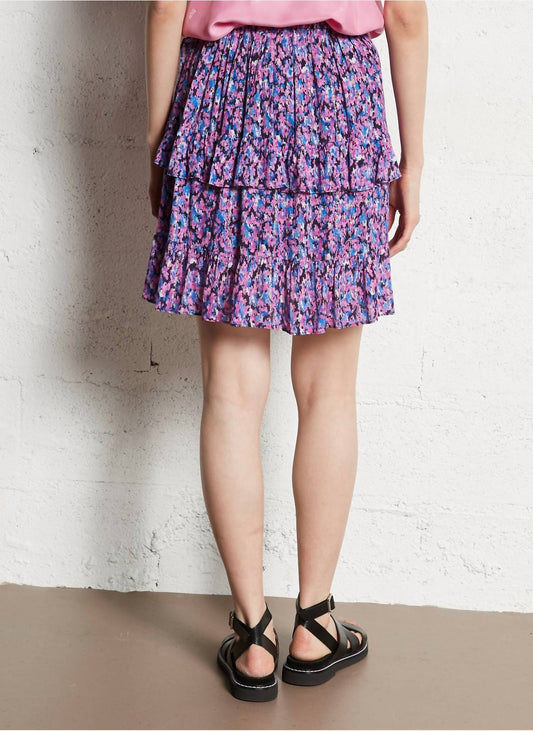 Berenice - Jupe Courte Volants Imprimee Skirt