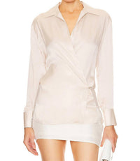L'Agence - Sora Wrap Front Blouse