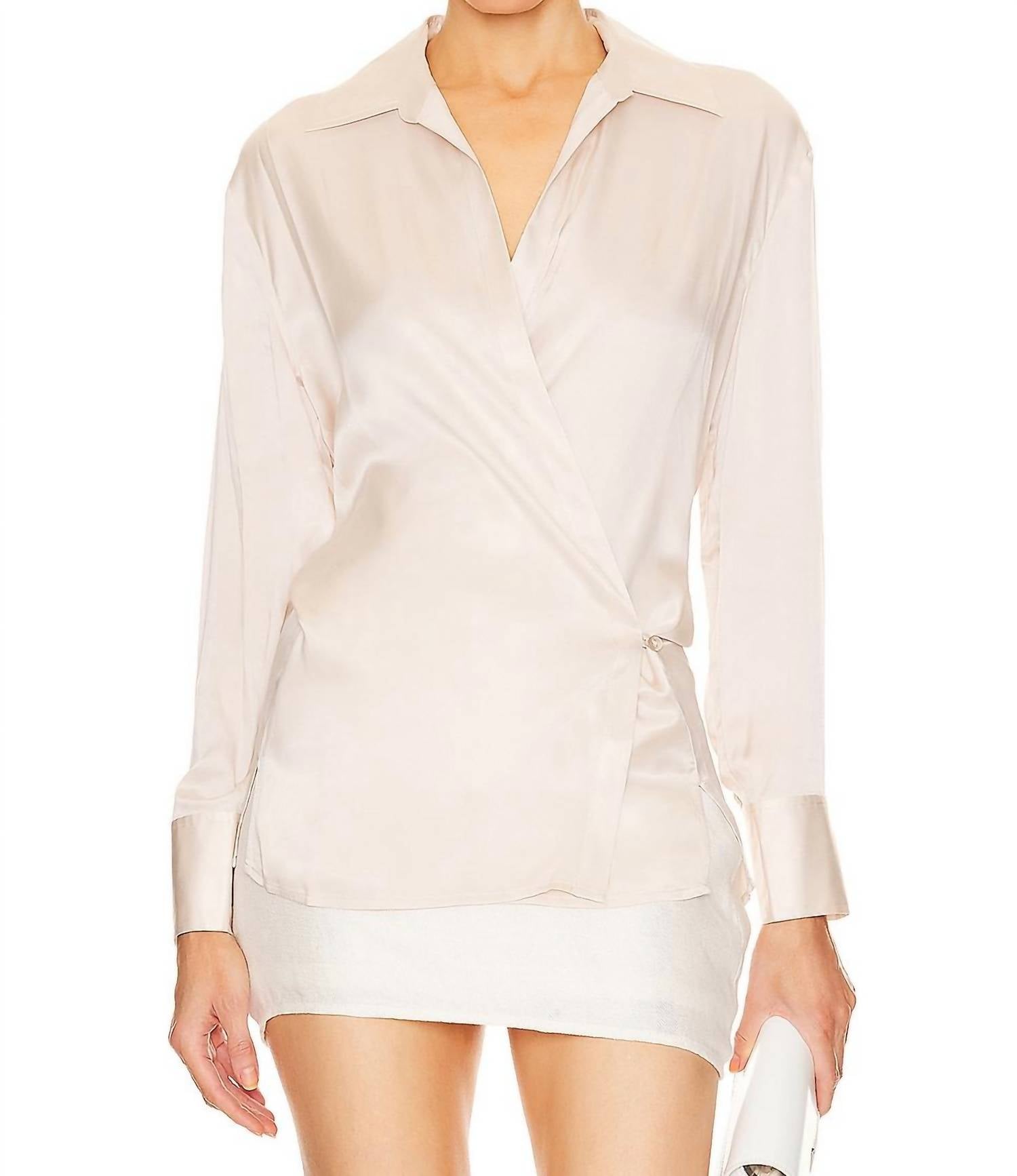 L'Agence - Sora Wrap Front Blouse