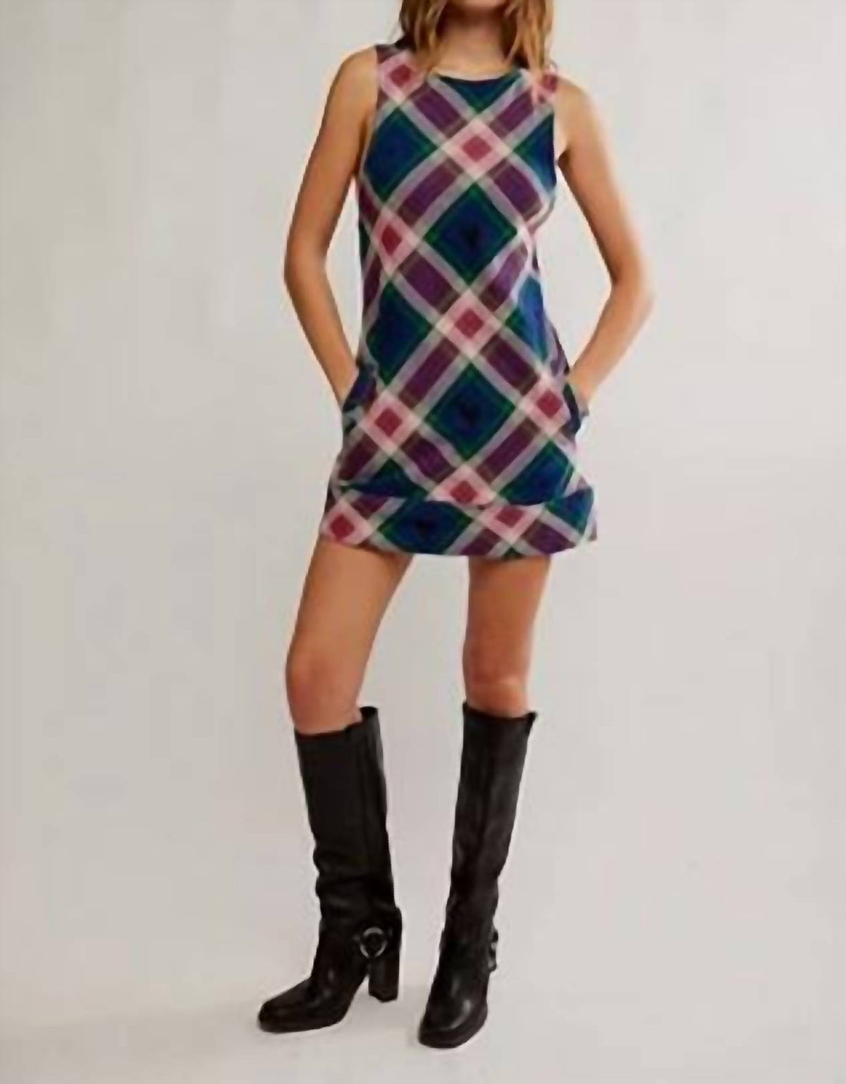 Free People - Women's Carven Plaid Mini Dress