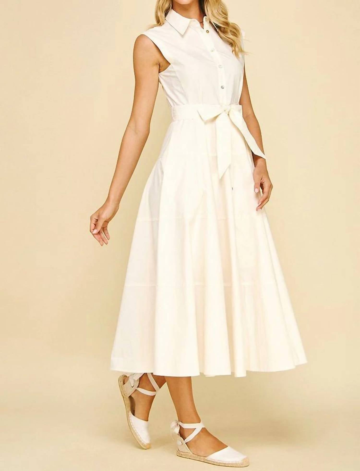 Pinch - Hayes Sleeveless Button-Front Shirt Dress