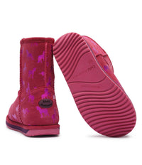 EMU Australia Women's Rainbow Unicorn Brumby Boots in deep pink - women's shoe - detail view