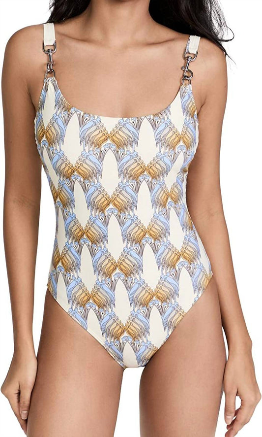 Tory Burch - Women's Printed Clip Tank One Piece Swimsuit