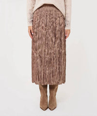 Esqualo - Midnight Pleated Midi Skirt