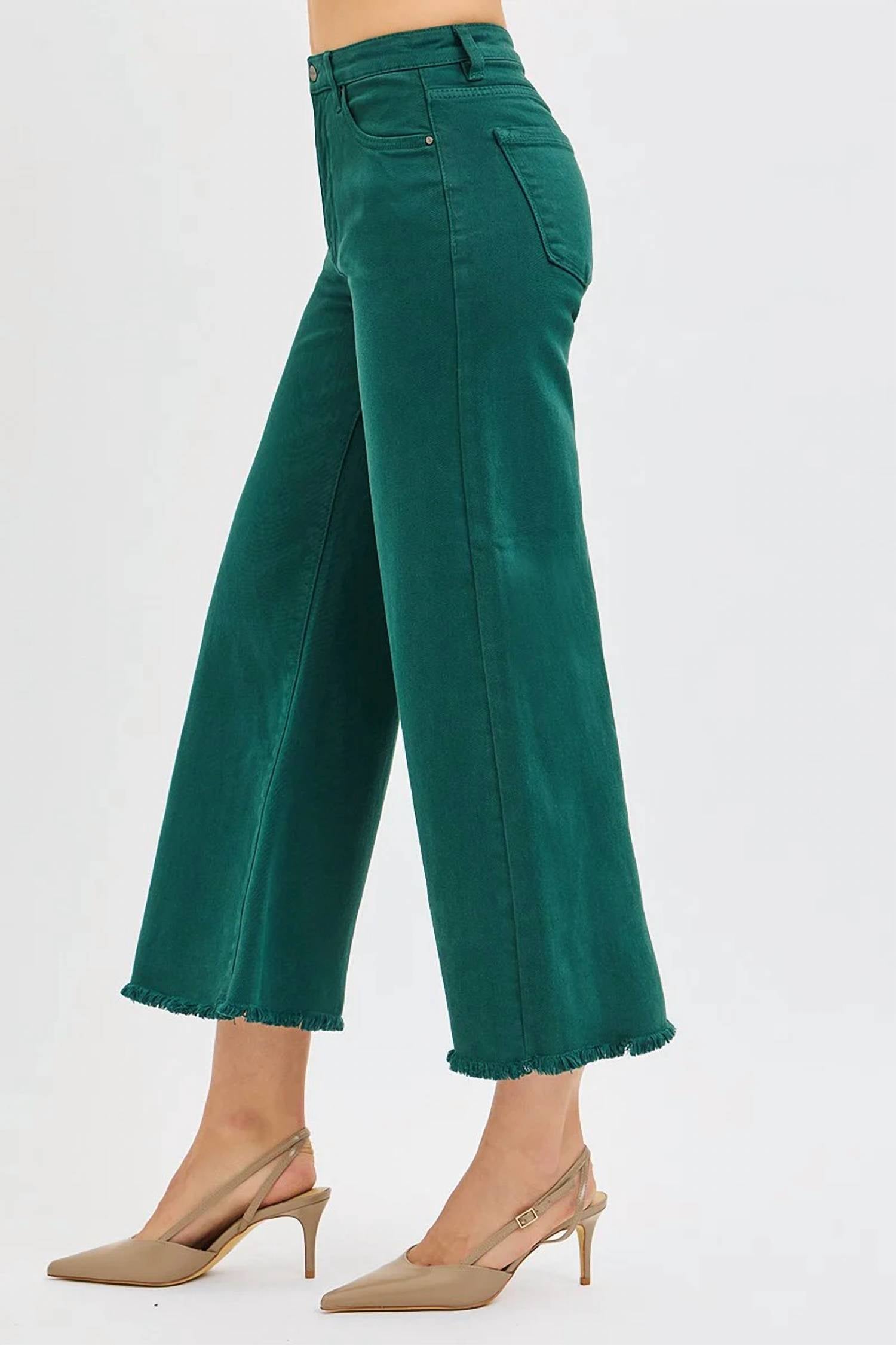 Risen - Wide Leg Cropped Jeans