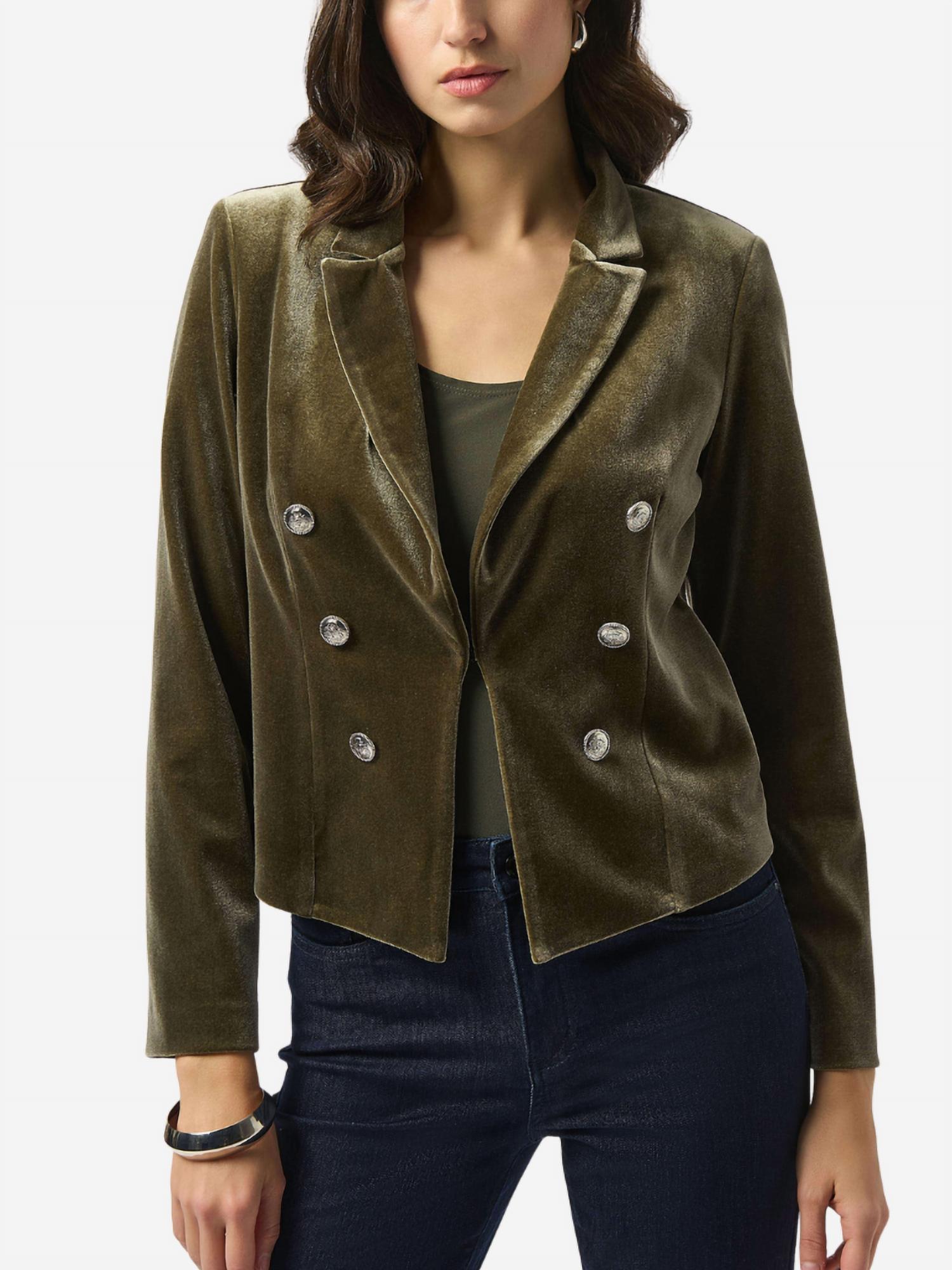 Joseph Ribkoff - Velvet Knit Fitted Blazer