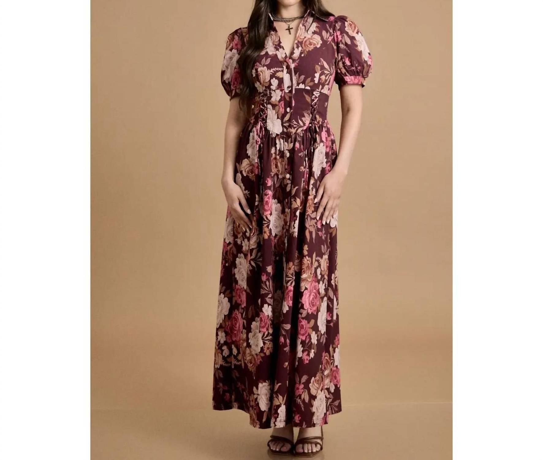 Skylar Rose - Puff Sleeve Maxi Dress