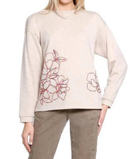 Tru Luxe - Chainstitch Embroidered Sweatshirt