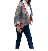 Two'S Company - Poppies & Peacocks Short Kimono