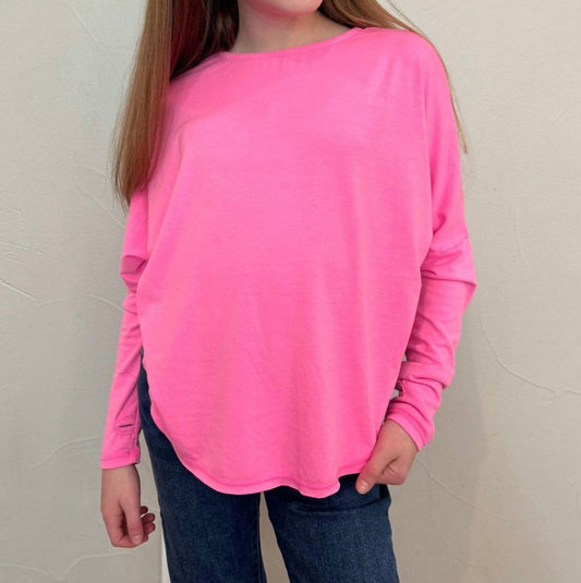 T2Love - Girl's Open-back Long Sleeve Tee