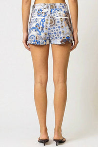 Central Park West - Paisley Belted Shorts