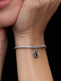Pandora Eternity Circle Dangle Charm in silver - women's jewelry - detail view
