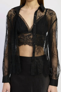 En Saison - Darcy Lace Shirt With Bralette