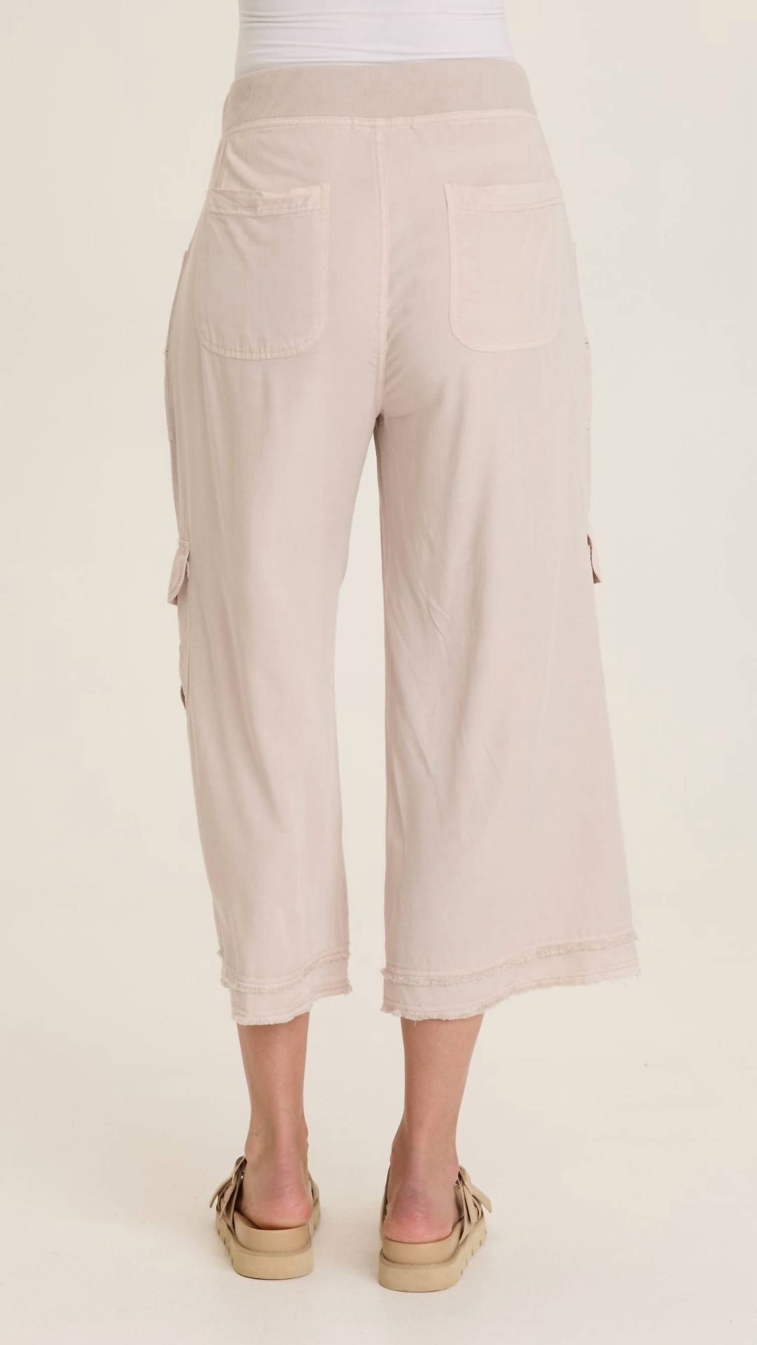Wearables Women's Bavo Classic Cargo Gaucho Crop Pant in silver - women's pants - detail view