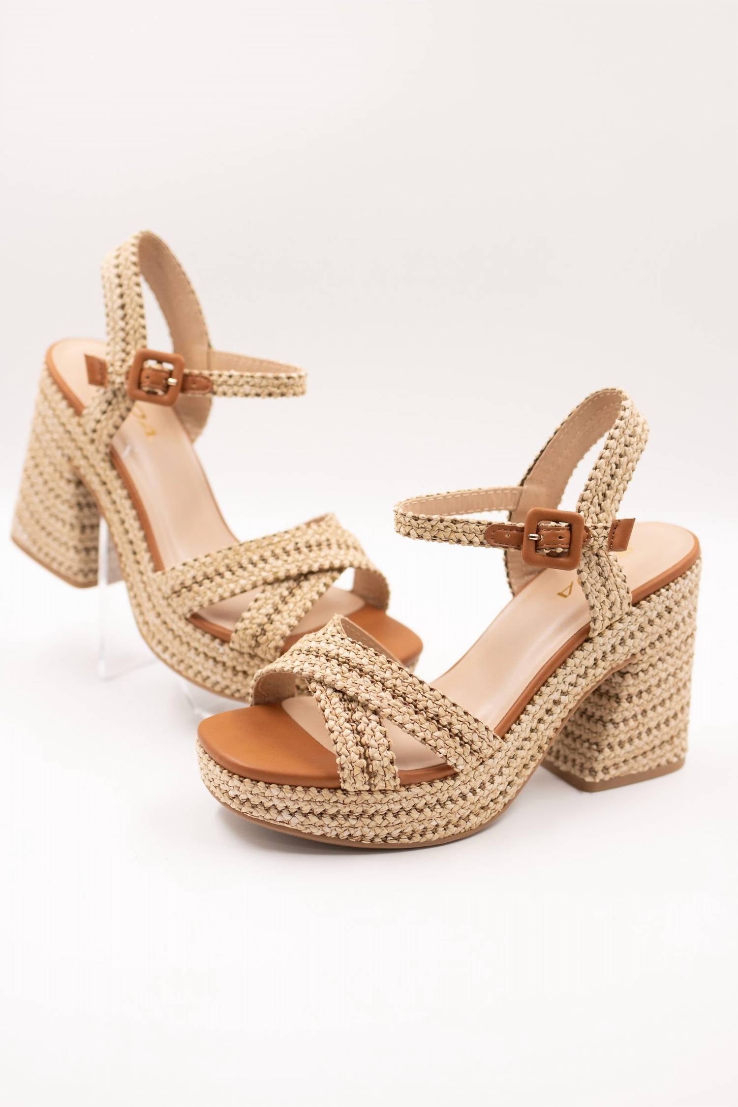 SODA Women's Havana Heights Wedge in beige - women's sandal