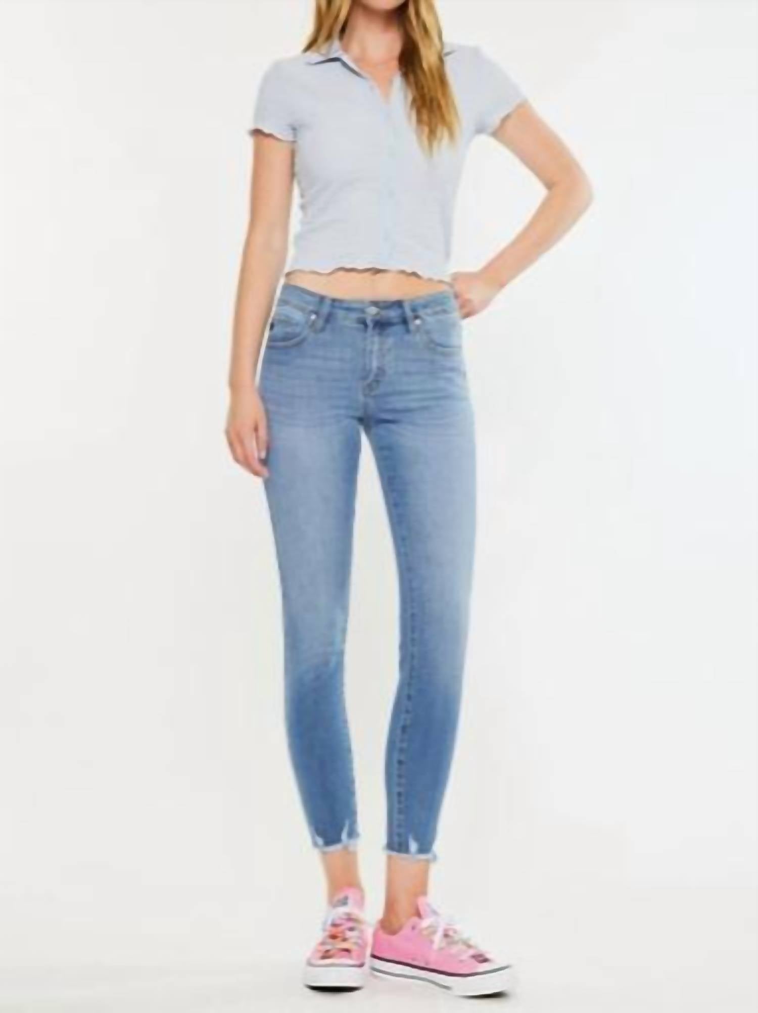 Kancan - Mid Rise Ankle Skinny Jeans
