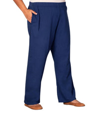 On The Plus Side - Cotton Jersey Wide Leg Knit Pants - Plus