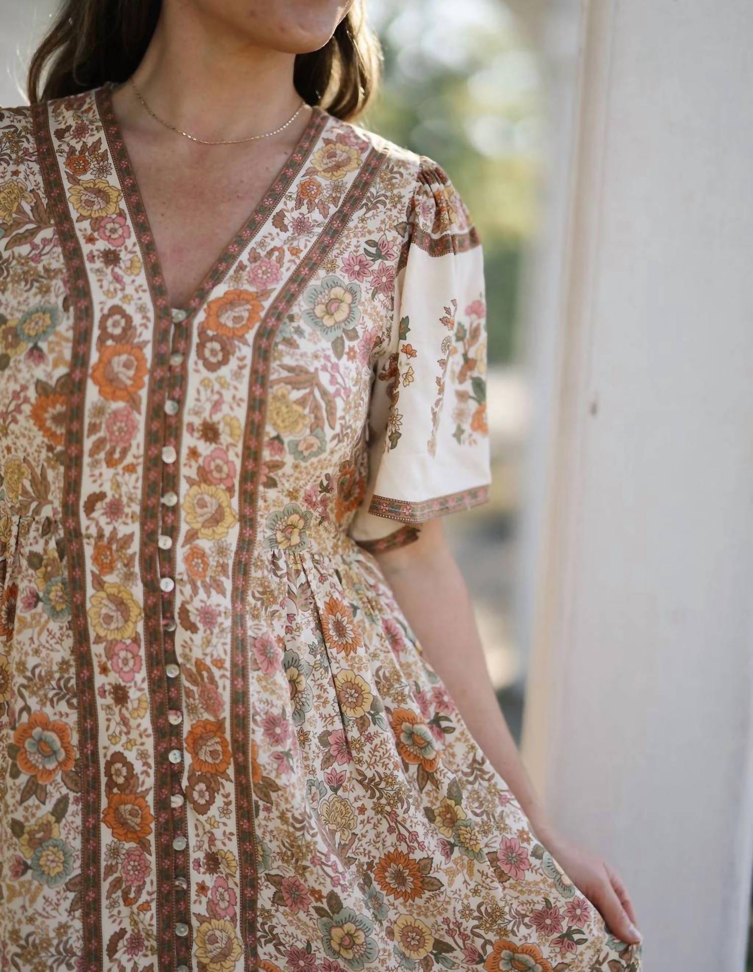 In-Loom - Savannah Button Front Midi Dress
