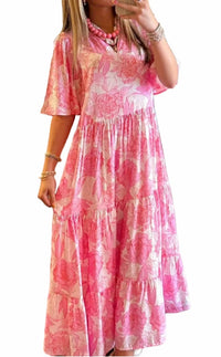 Aurora - Women's Midi V-neck Dress