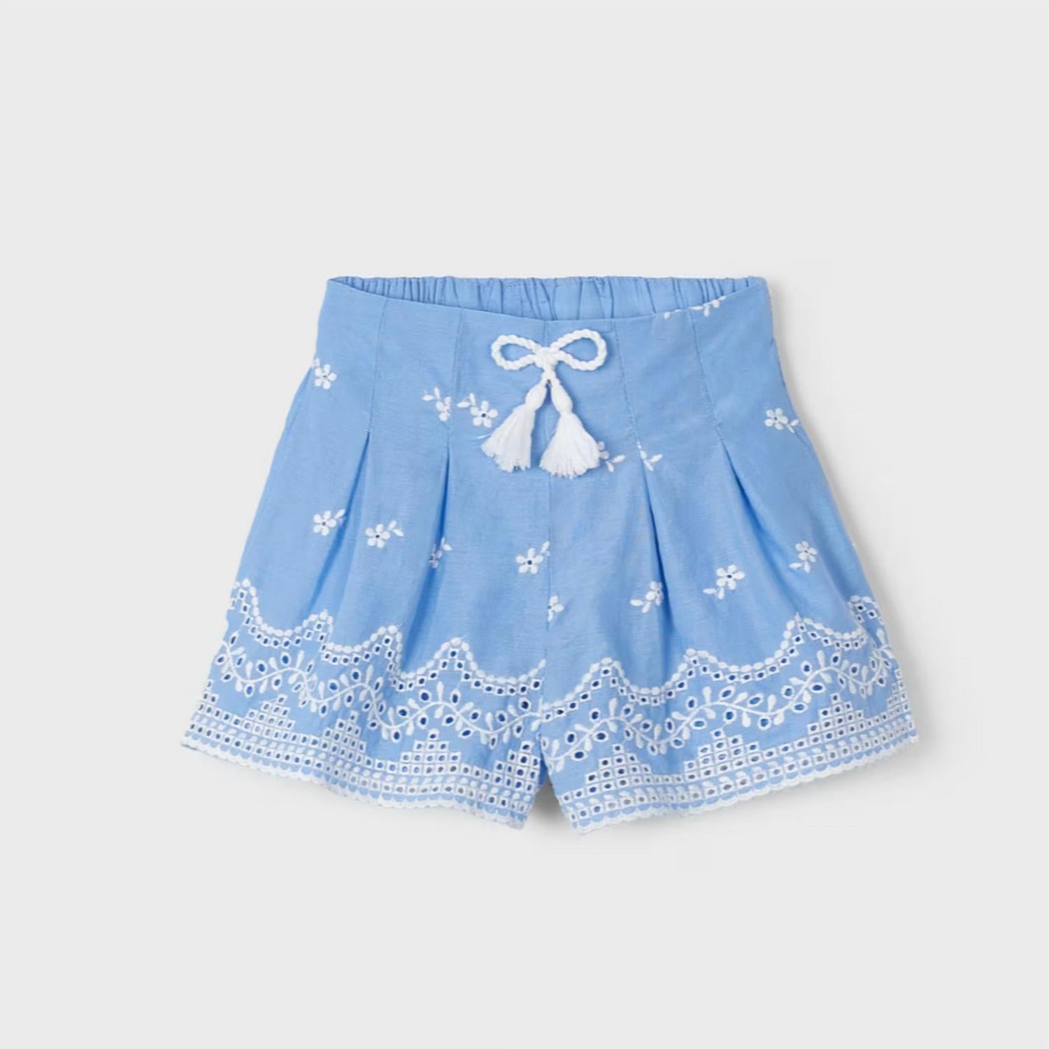Mayoral - Ruffled Embroidered Top With Skort Set