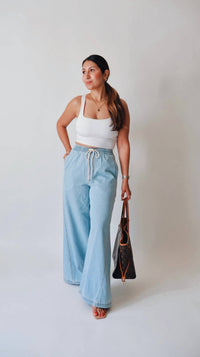Hersy - Soft Denim Wide Leg Jeans