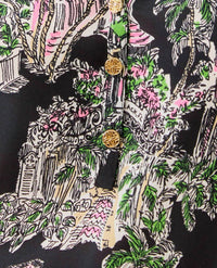 Lilly Pulitzer Elsa Silk Top in onyx pb anniversary toile - women's blouse - view 4