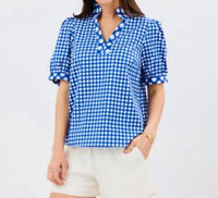 Mary Square - Tricia Gingham Mix Top