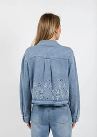 Oui - Embroidered Denim Jacket