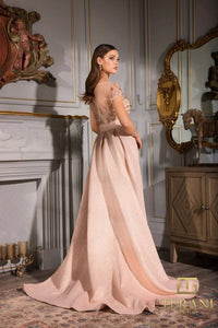 Terani Couture - Sophisticated Formal Mother Of The Bride Short Jacquard Dress
