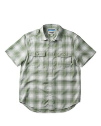 3BIRD Men's Kingfisher Short Sleeve Shirt in sage kirby plaid - men's shirt