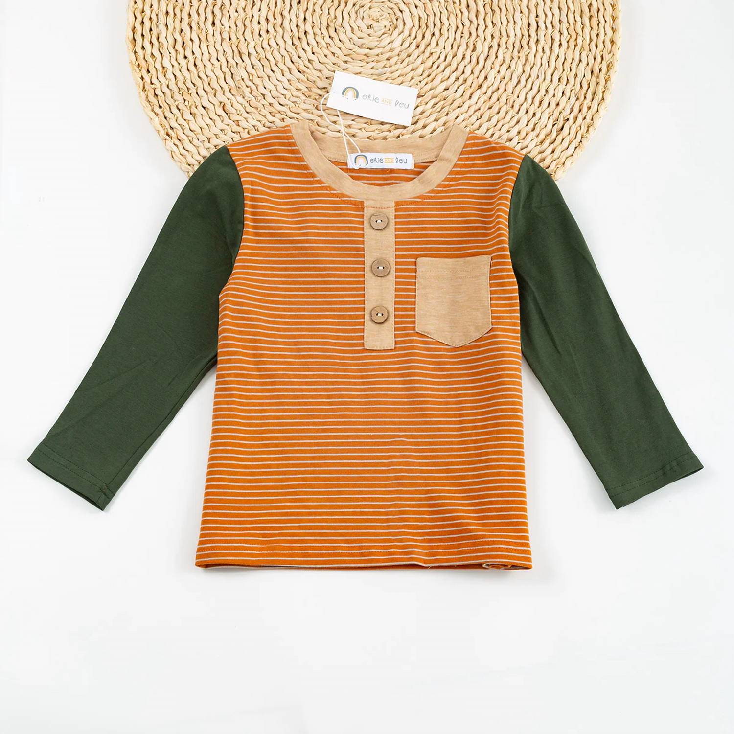 Okie + Lou - Boys Happy Harvest Pocket Tee