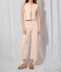 JUST BLACK DENIM Slim Barrel Jean in cream - women's jeans - view 4