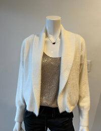 J. Society - Fuzzy Crop Long Sleeve Shrug