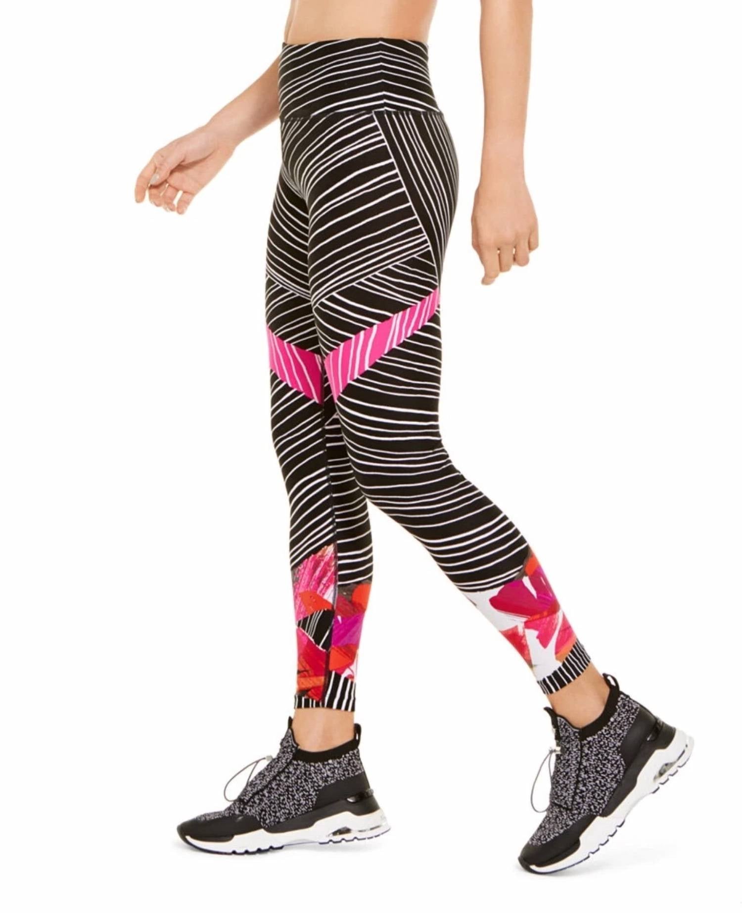 Calvin Klein - Striped Printed High Waist Leggings
