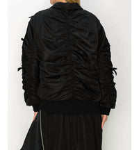 Joh Judith Bomber Jacket With Ribbons in black - women's jacket - alternate view