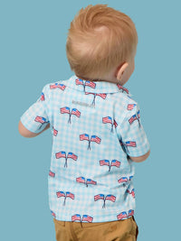 Rufflebutts - Boy's Patriotic Performance Polo