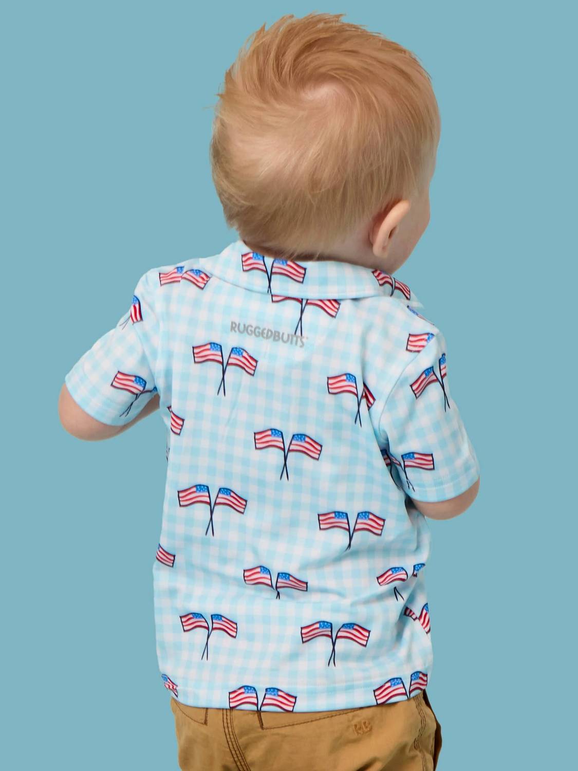 Rufflebutts - Boy's Patriotic Performance Polo