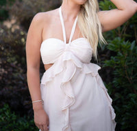 Privy - Women's Sarah Halter Neck Maxi Dress