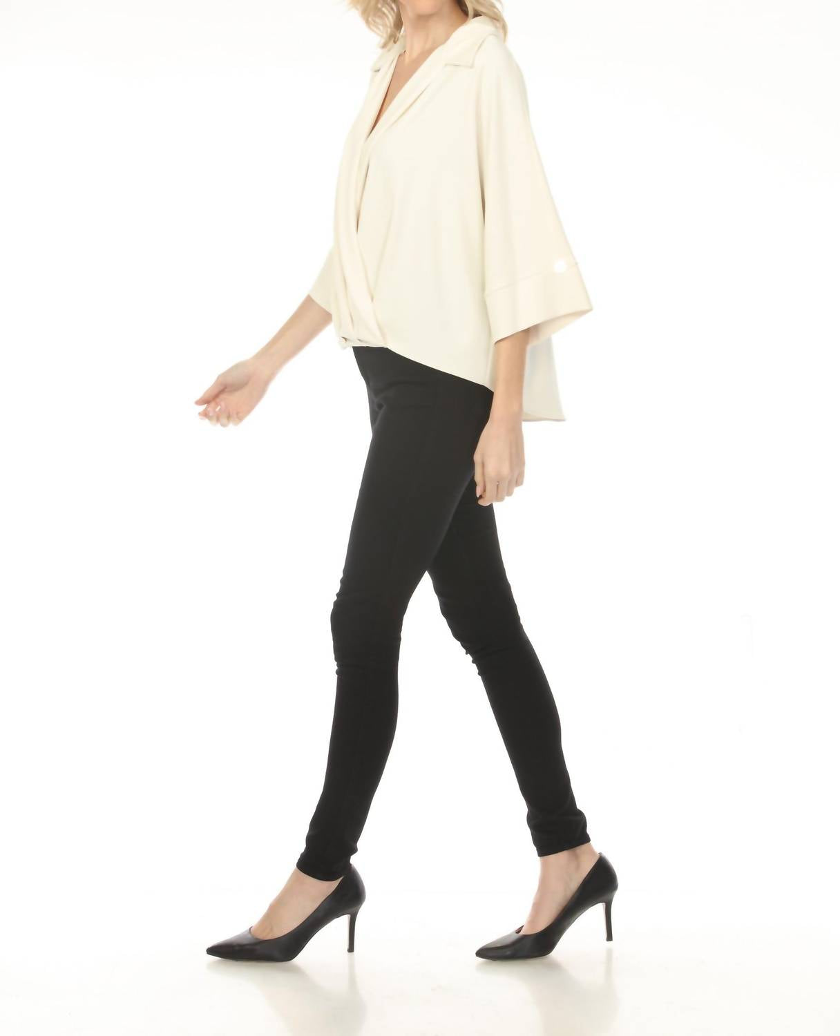 Joseph Ribkoff - Surplice Blouson 3/4 Sleeve Top