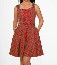 Orchid Bloom - Plaid Swing Dress