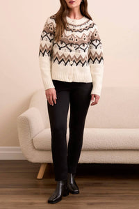 Tribal - Long Sleeve Button Down Sweater Cardigan