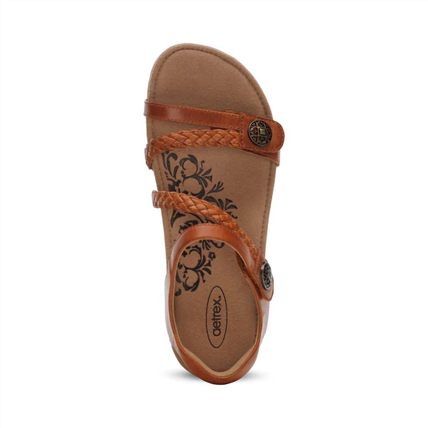 Aetrex - Women's Jillian Braided Quarter Strap Sandal