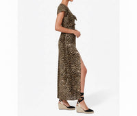 Oasis - Tiger Print Slit Maxi Dress
