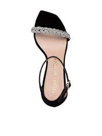 STUART WEITZMAN Women's Nudistcurve Highshine Sandal in black - women's sandal - view 4