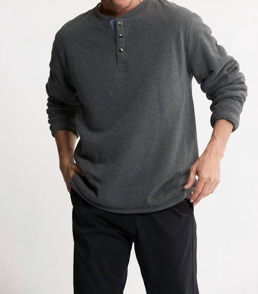 Jachs New York - Union Sherpa Lined Recycled Jacquard Henley Sweater